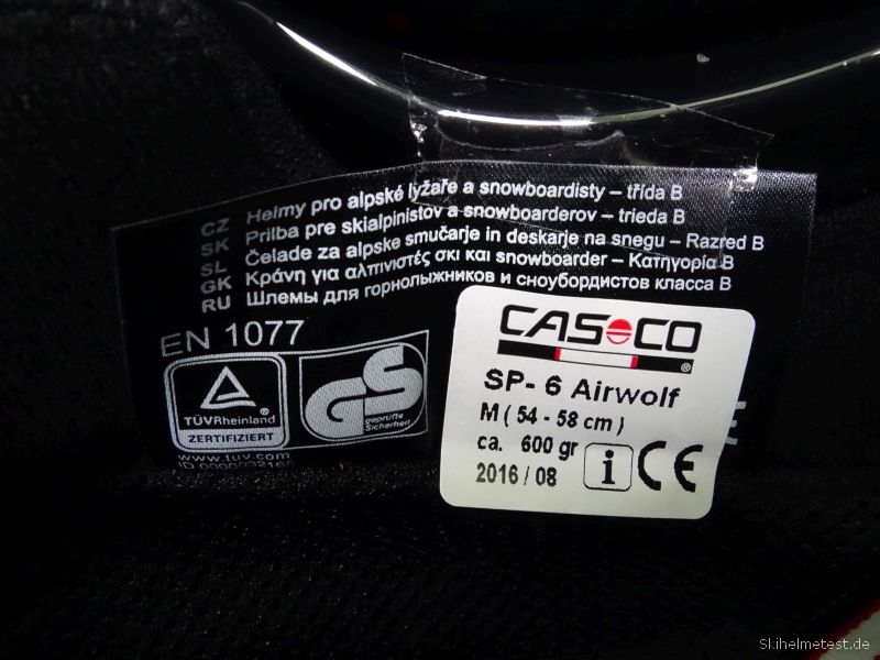 Casco SP-6 Airwolf Prüfsiegel